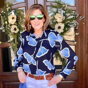 Cabi 6080 Regal Blouse Spring 2022 Large EUC